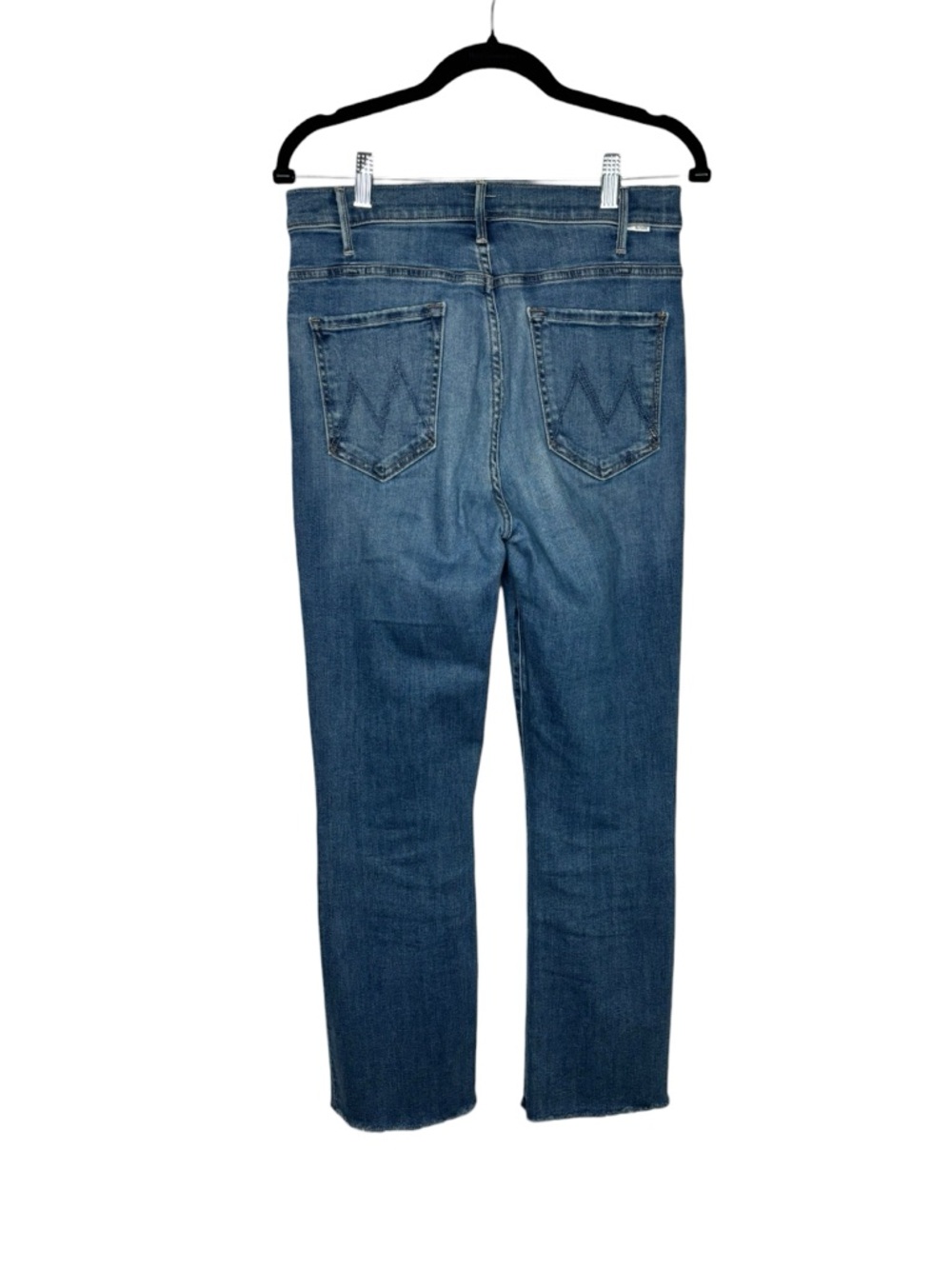 Mother The Hustler Ankle Fray High Rise Stretch Denim Jeans in Healing Jar SZ 30 - Picture 6 of 16